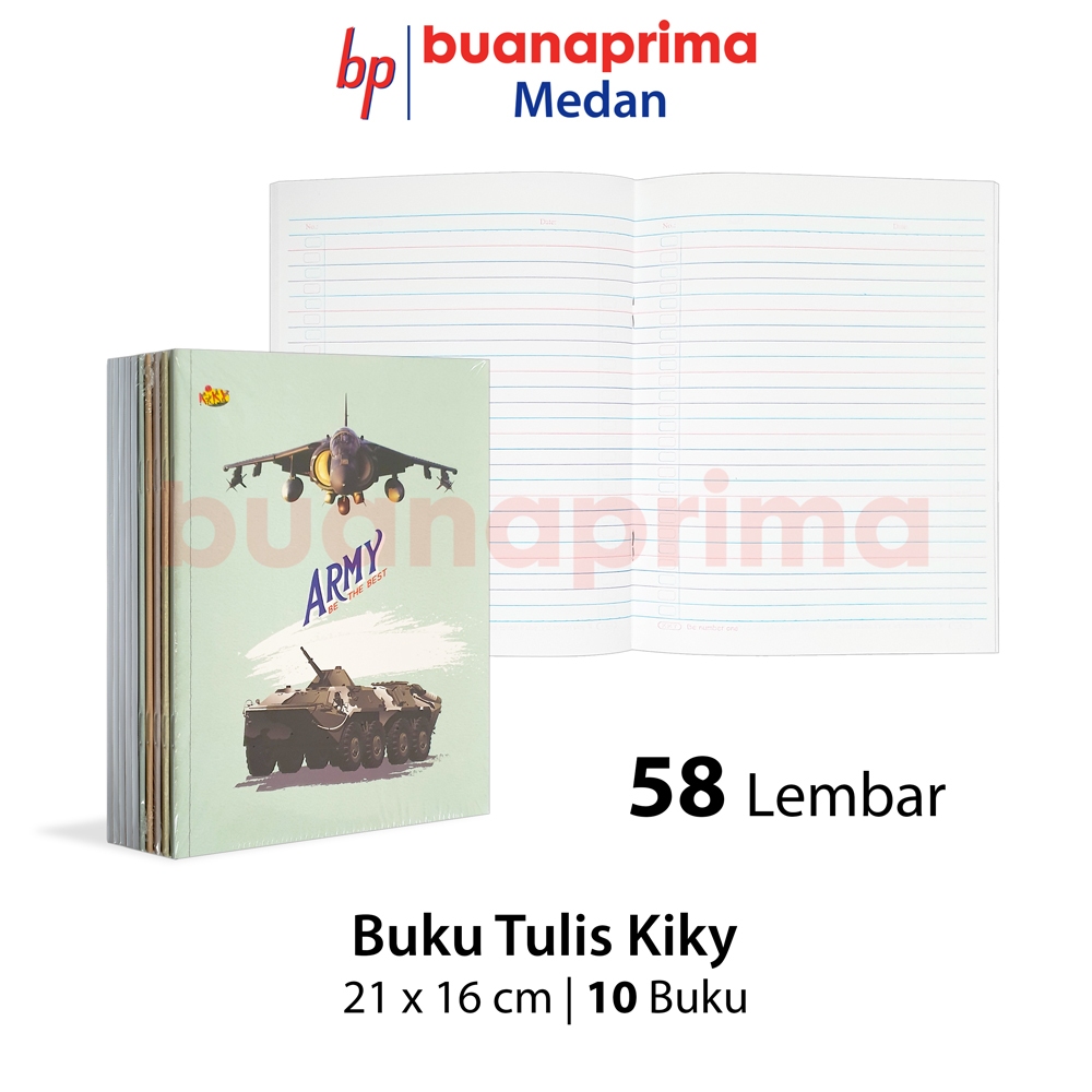 

Buku Tulis PENDEK KIKY 58 Lembar isi 10 Buku 21x16 cm Notebook Sekolah A5 Kwarto