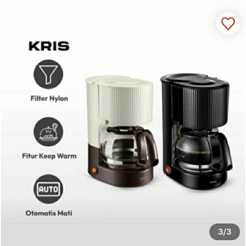 Kris 650 Ml Coffee Drip Maker - Hitam