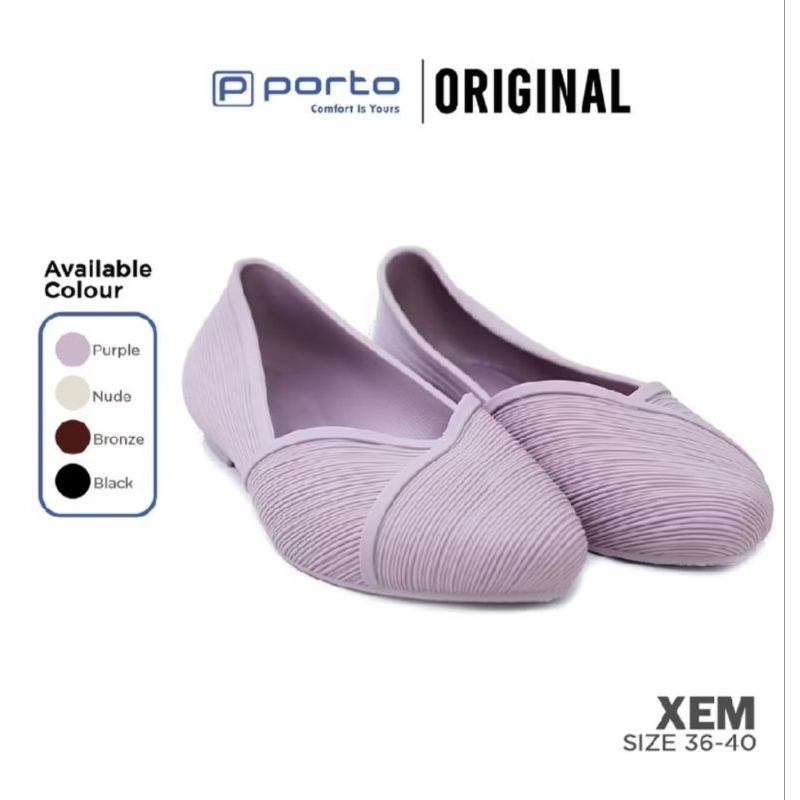 sepatu porto lady XEM/sepatu karet wanita/sepatu flat shoes