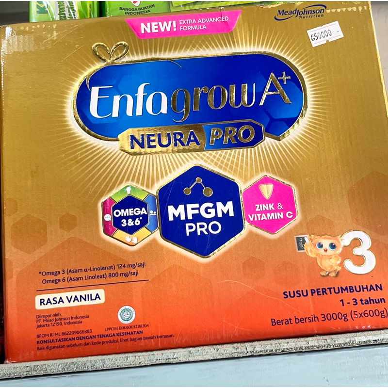 

SUSU ENFAGROW A+ 3 3600 gram usia 1-3 tahun susu enfagrow at 3 3600 gram 3600 gr 3600gr rasa vanilla
