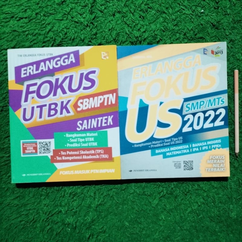 ORIGINAL BUKU ERLANGGA FOKUS UTBK SBMPTN US SMP/MTs 2022