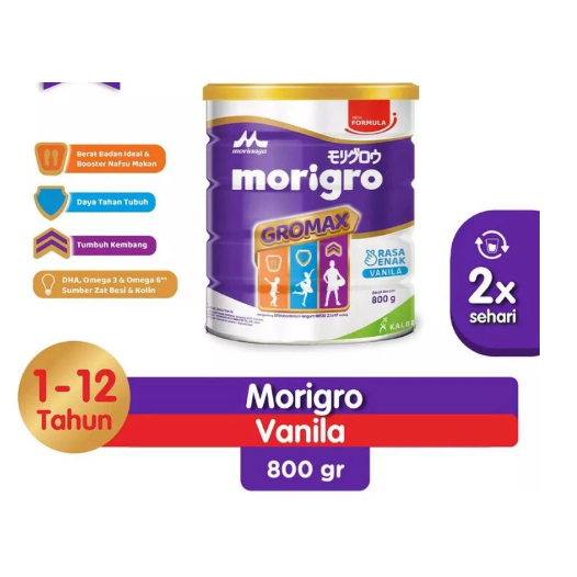 

Susu Pertumbuhan Morinaga Morigro Gromax Rasa Vanila/Madu Ukuran 800gr
