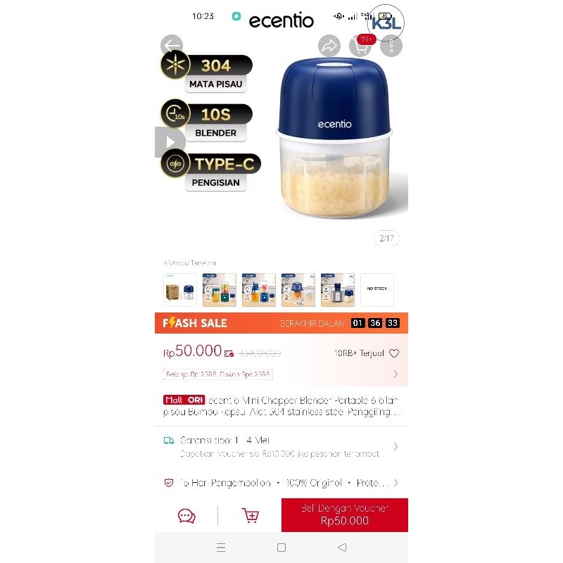 Ecentio Mini Cooper blender portable