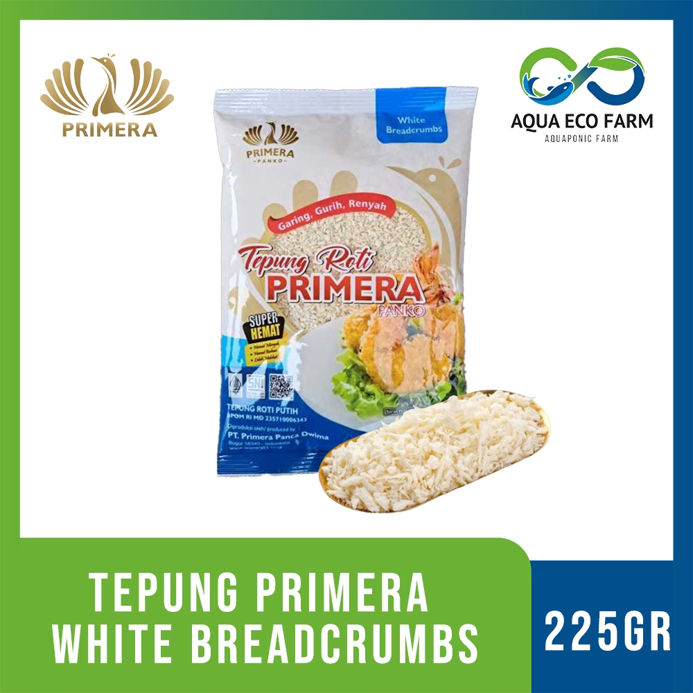 

[Aqua Eco Farm] Primera Panko Tepung Roti / Bread Crumbs / Tepung Panir Mix [ Campur ] / White [ Putih ] / Orange Kemasan 225gr / 450gr