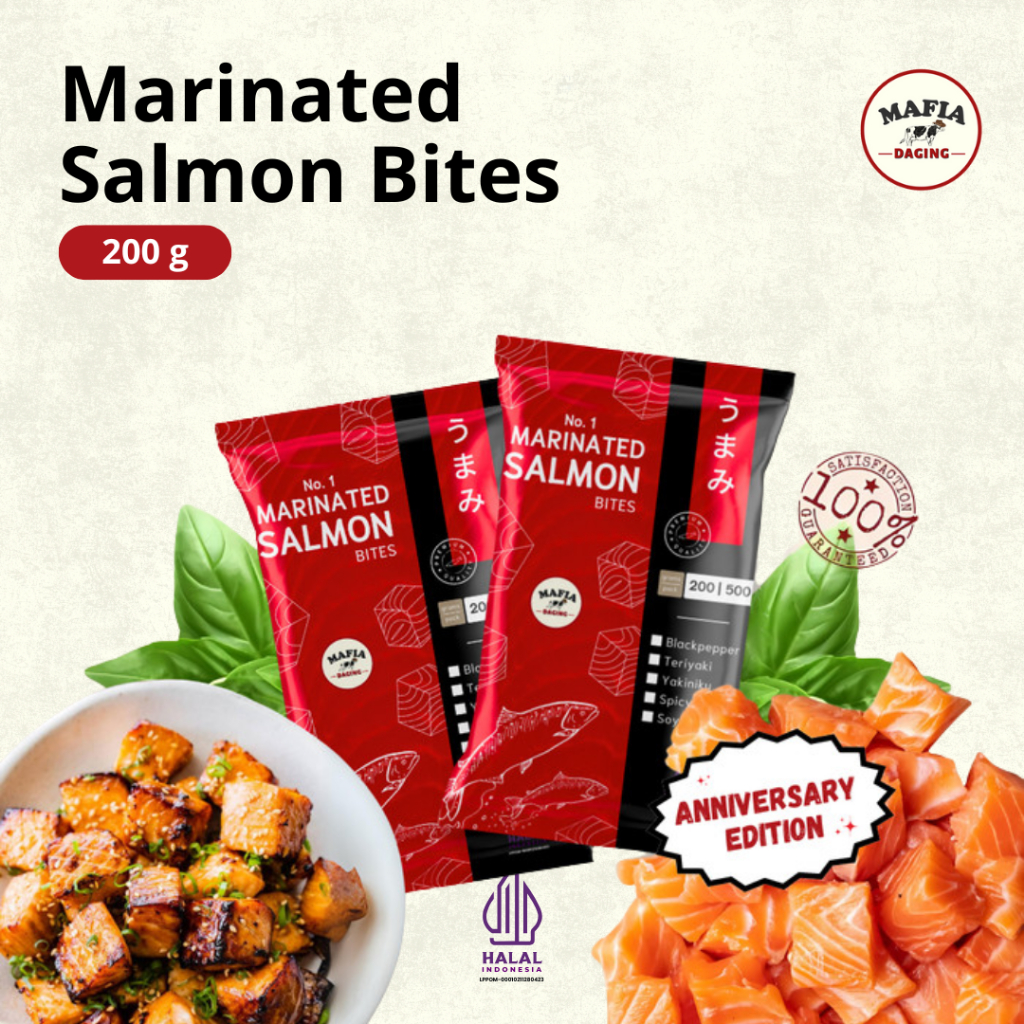 

[Mafia Daging] Mafia Daging Marinated Salmon Bites - 200g