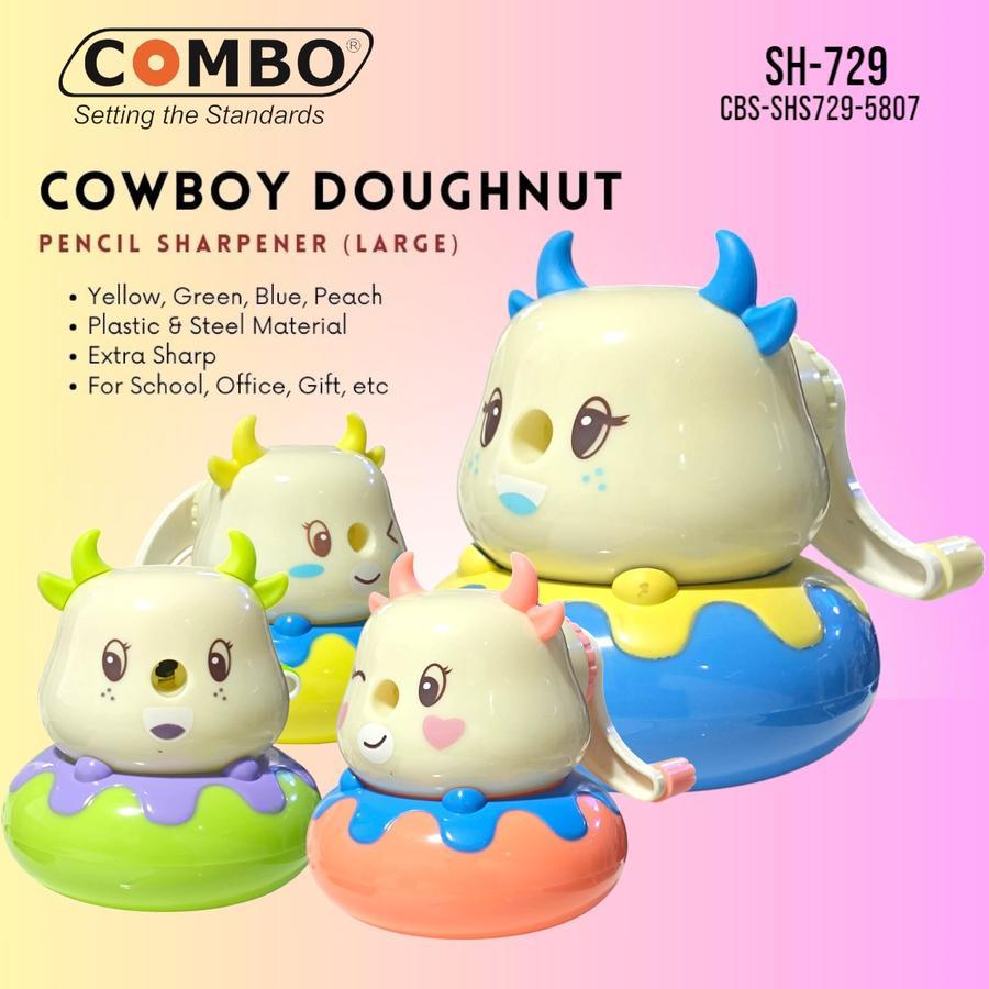 

Serutan Pensil Putar / Rautan Meja Lucu / AUTO Pencil Sharpener SH-729 / Serutan Pensil COWBOY DOUGNUT / Table Mechanical Sharpener COWBOY DOUGNAT