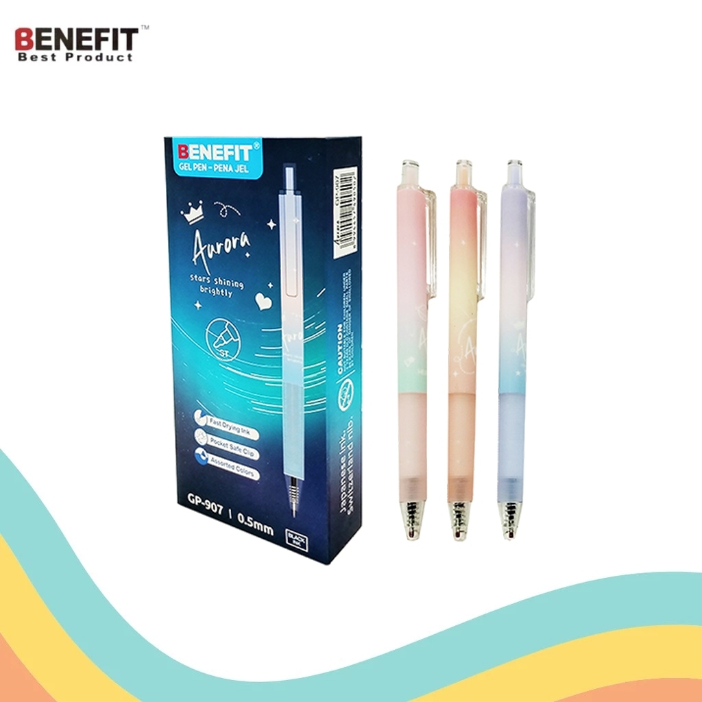 

PULPEN BENEFIT \ GEL PEN BENEFIT GP-907 AURORA (12 PCS)