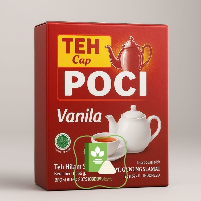 

Teh cap poci / rasa vanilla / teh celup / harga per 1 pcs / 50gram
