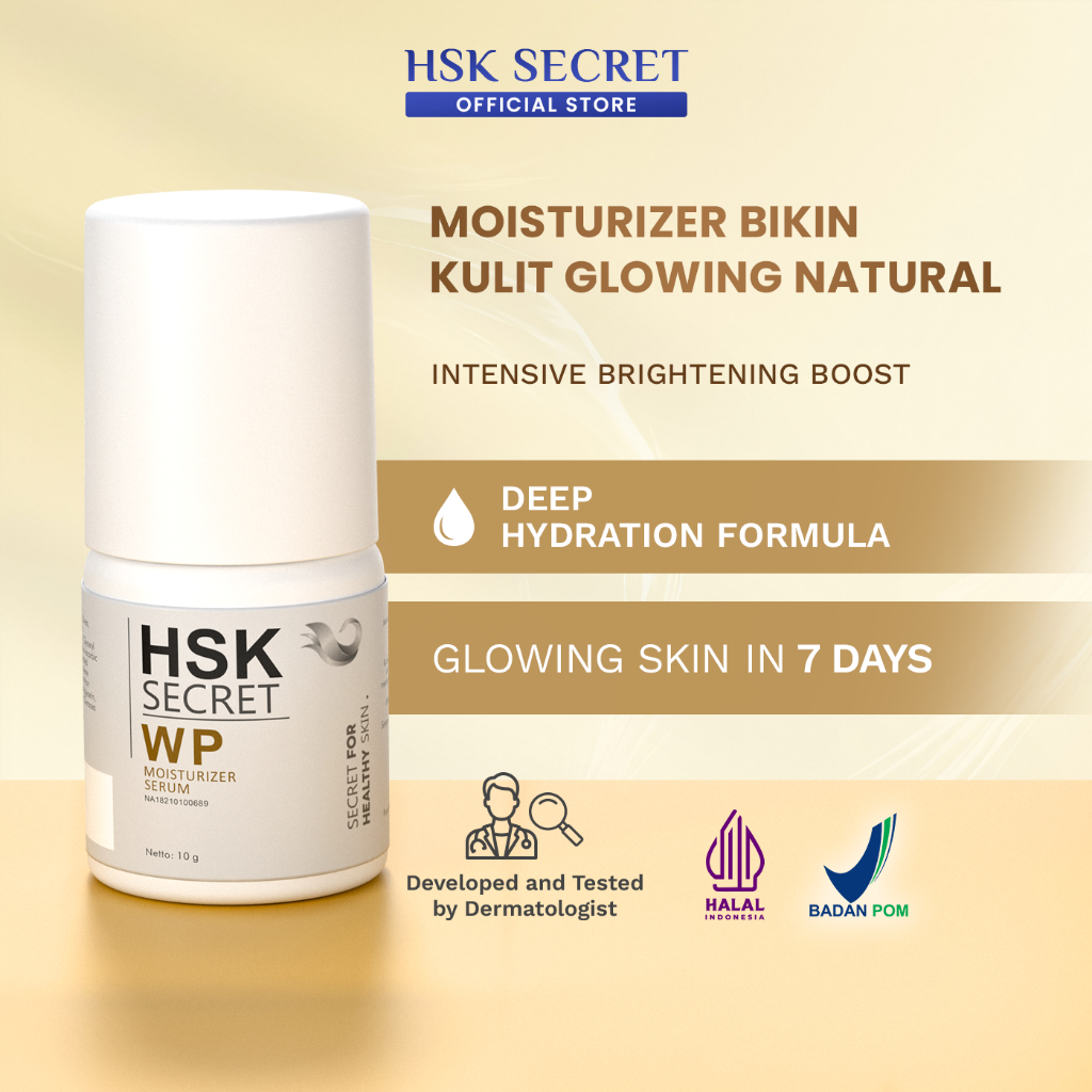 HSK Secret WP Moisturizer | Mencerahkan, Melembapkan, & Anti-Aging | Arbutin, & Niacinamide