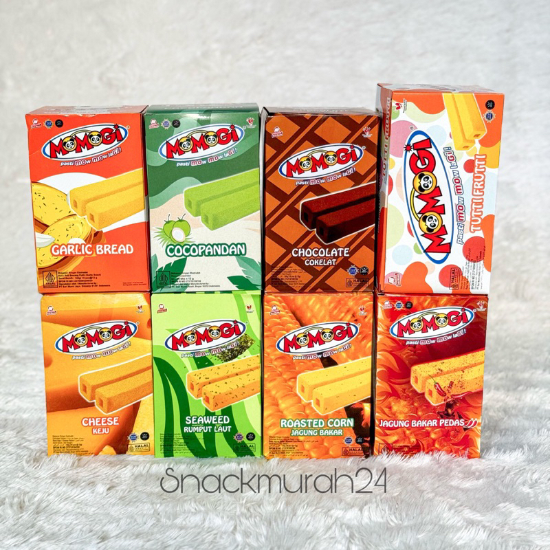 

Momogi Long Stik 1 Box isi 10 x12 Gram Jagung Bakar Pedas Cokelat Keju Garlic Bread Coco Pandan Rumput Laut