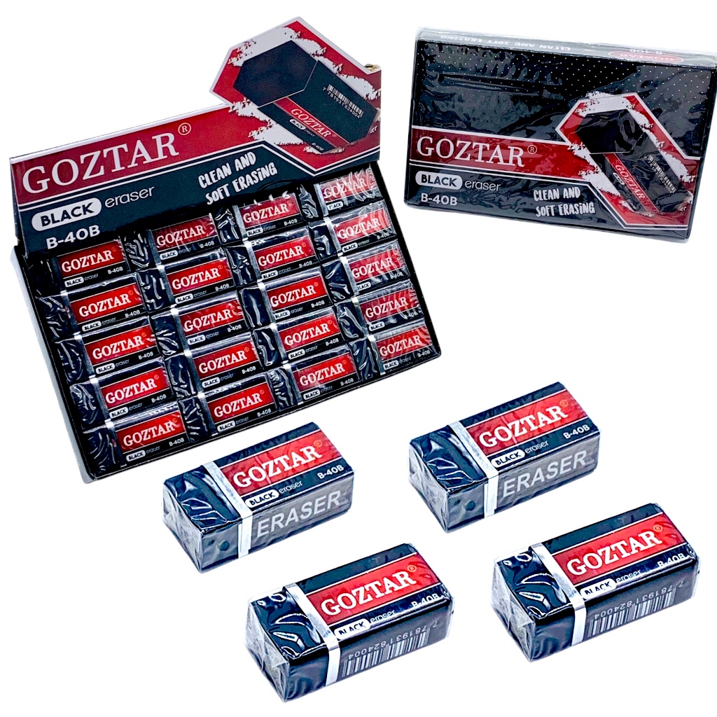 

(40 PCS) PENGHAPUS GOZTAR BLACK B-40 / STIP HITAM / ERASER
