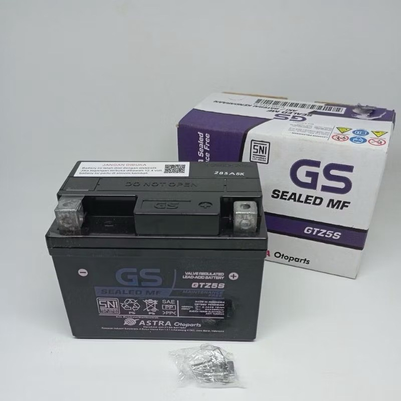 Aki Kering GS GTZ5S Motor Honda Beat Vario 100 Supra X 125 Revo Spacy Blade Genio