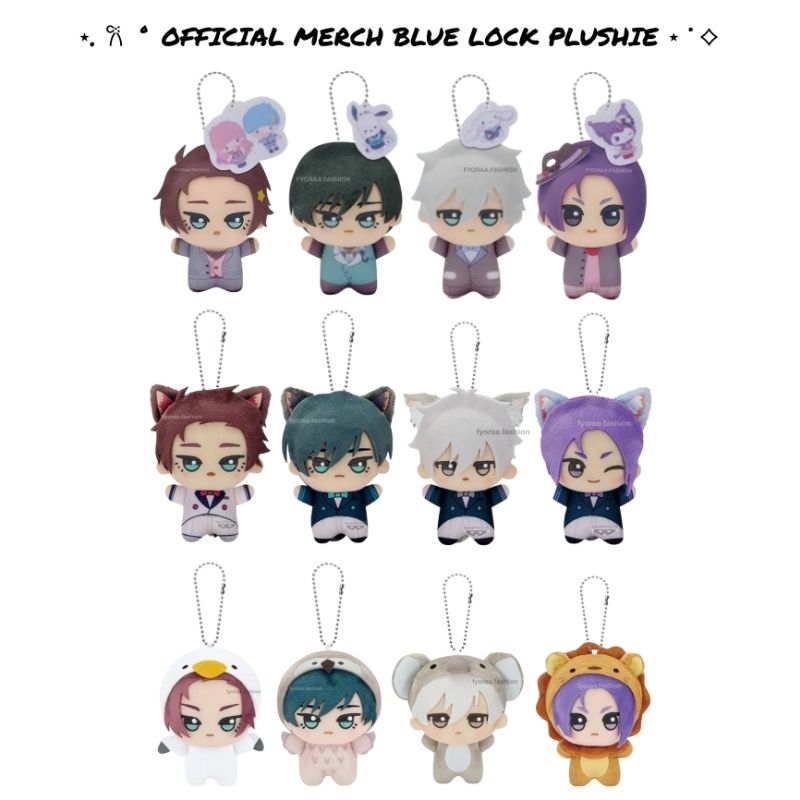 (OFFICIAL MERCH) Chibigurumi Sanrio Itoshi Sae, Rin Itoshi, Seishiro Nagi, Reo Mikage/Boneka Plushie