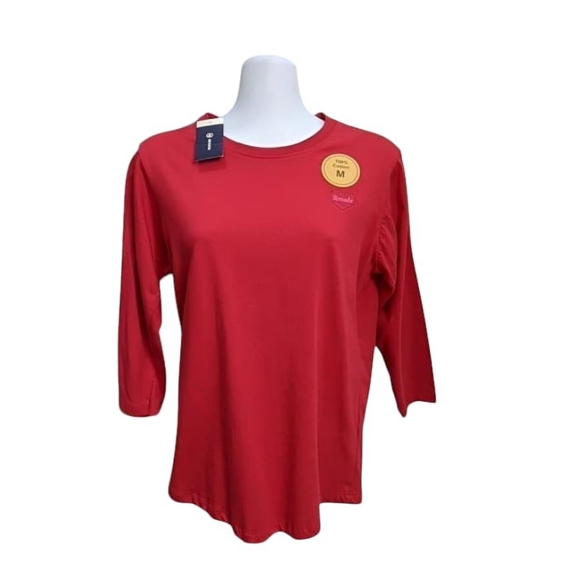 kaos lengan 7/8 wanita bahan katun serap keringat kaos 7 8 wanita premium
