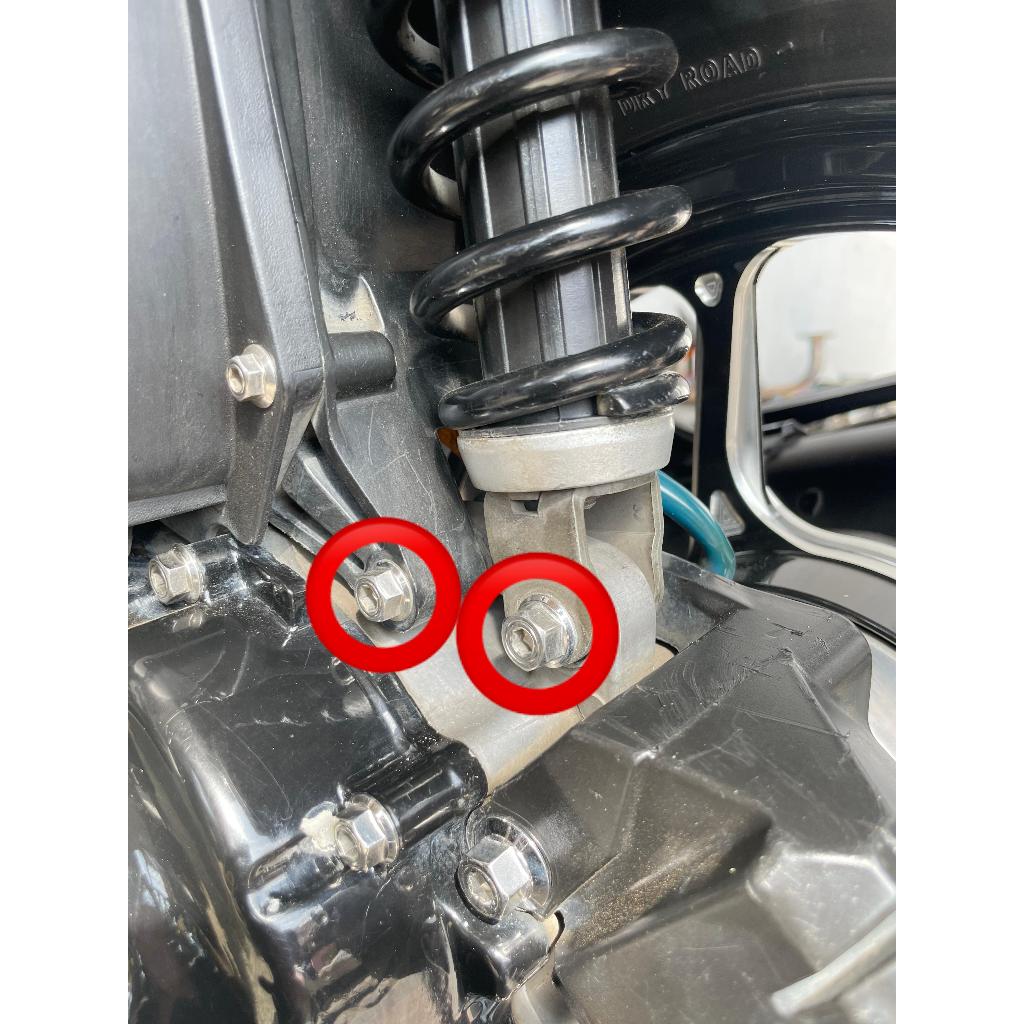 BAUT SHOCK + BREKET ( 2 BAUT ) MODEL 2 KUNCI BEAT ESP NEW SCOOPY ESP NEW STREET TAHUN 2015 - 2021 CB