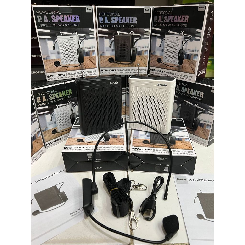 Speaker karaoke Mini Guru Tour Guide Pidato MIc WirelesSpeaker Pinggang Dengan Kabel Audio Mic Heads