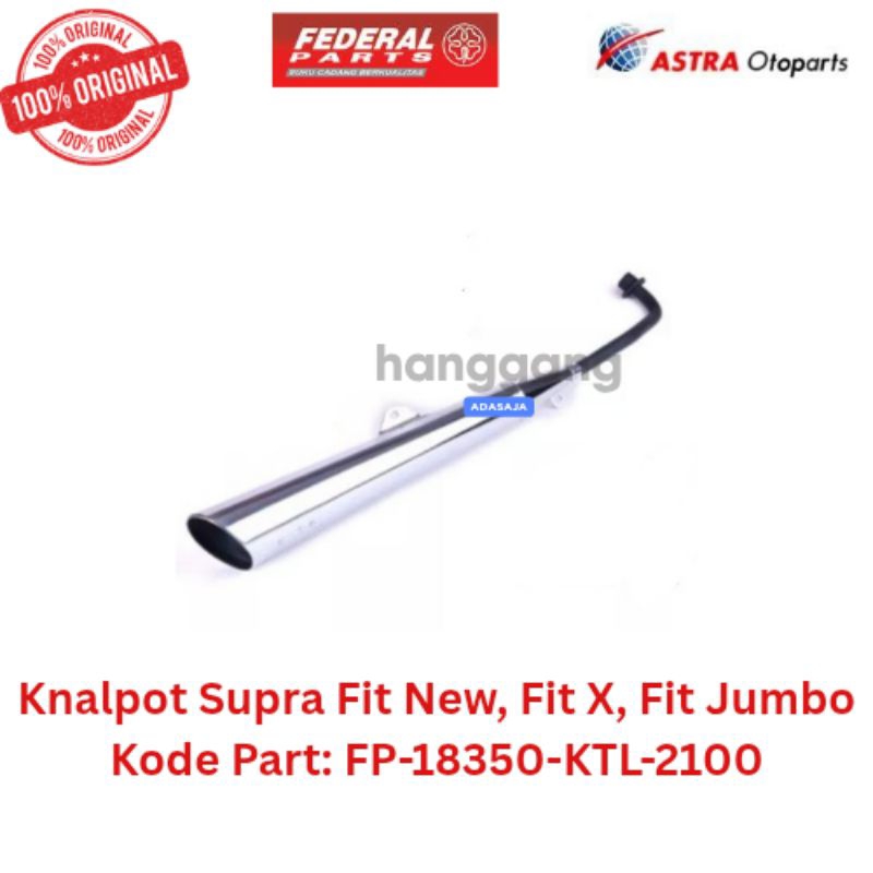 Knalpot Motor Honda Supra Fit New Fit X Fit Jumbo Ori Federal KTL