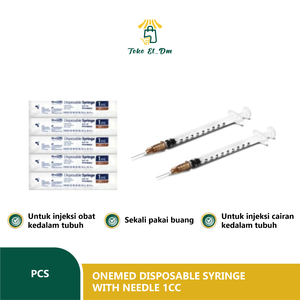 Onemed Disposable Syringe Spuit 1cc (Spoit/Spuit) | PCS