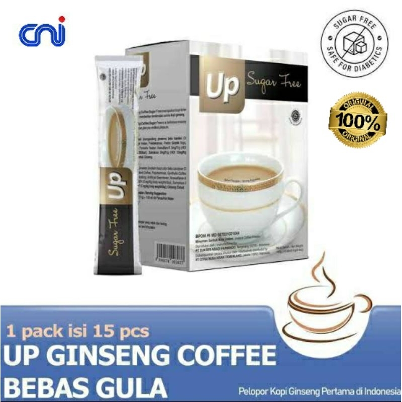 

CNI UP GINSENG COFFEE SUGAR FREE - KOPI GINSENG BEBAS GULA