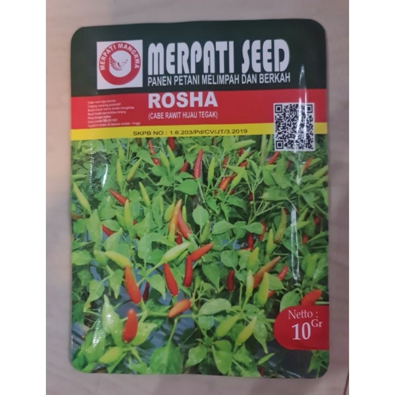 benih Cabe Rawit Hijau Tegak ROSHA 10 gr