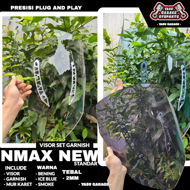 Visor Nmax New Plus Set Bracket Garnish Windshield Nmax New Standar