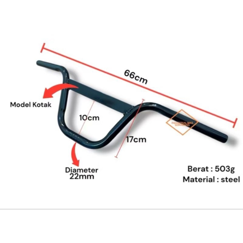Stang BMX Lontong Oval L3 setang Sepeda BMX model kotak