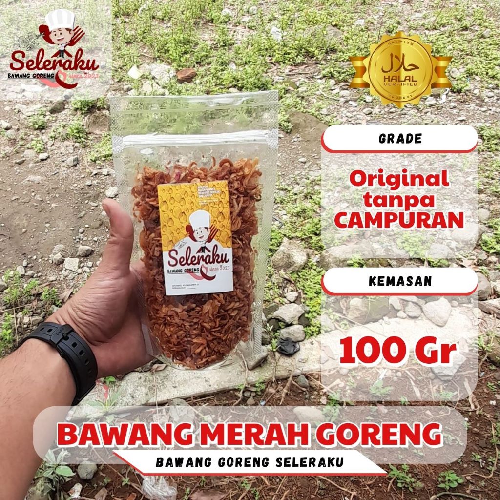 

Seleraku (100gr) Bawang goreng Ori kemasan pouch renyah gurih tanpa pengawet