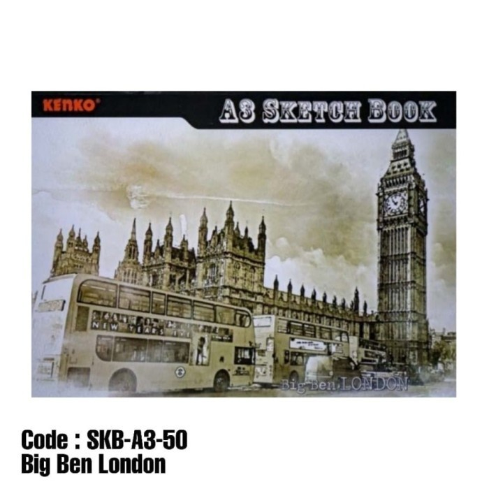 

Kenko Sketch Book A3 Buku Sketsa Gambar Desain 50 Lembar Original Kenko (Big Ben London / ROME)