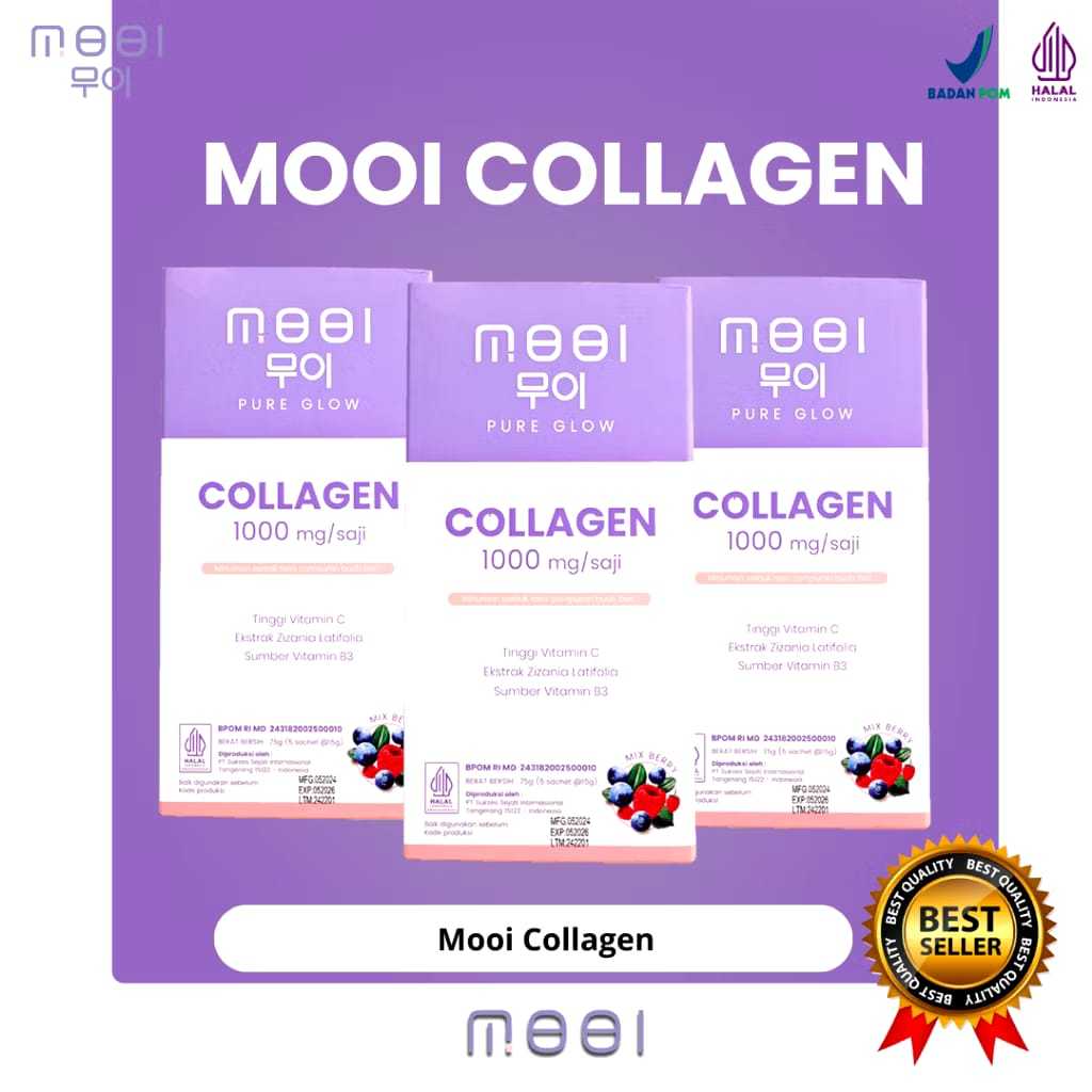 

MOOI Collagen Drink with - Minuman Kolagen Glutathione Pencerah Kulit