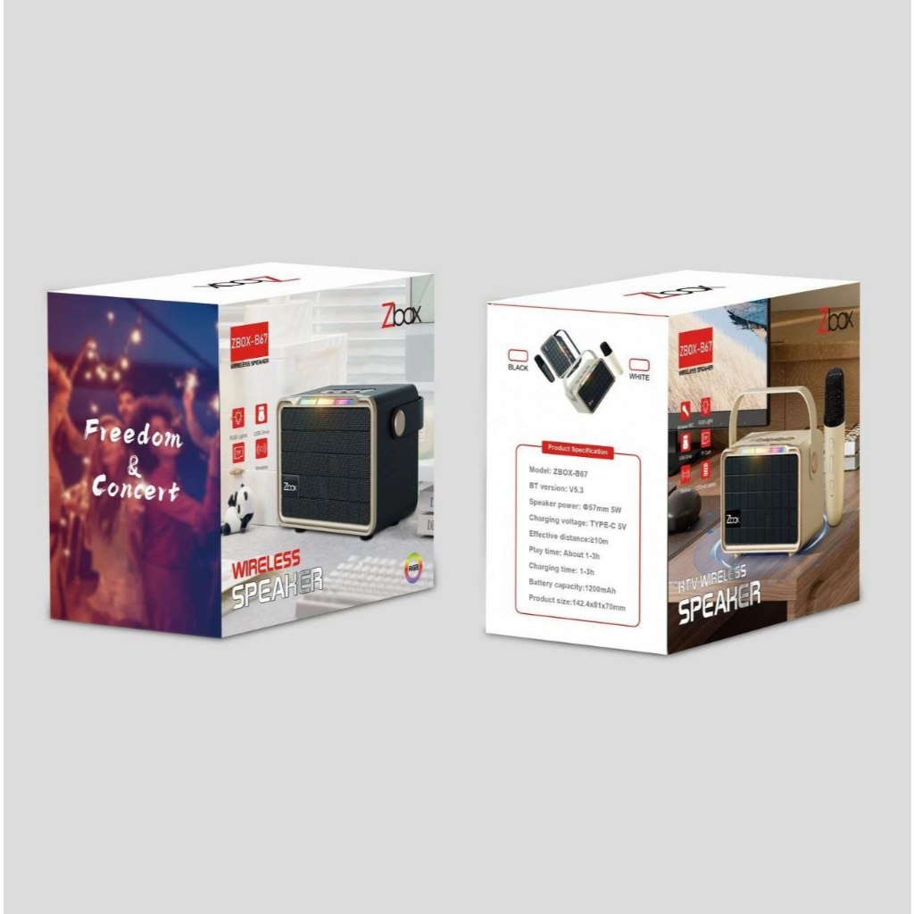 SPEAKER BLUETOOTH ZBOX B67 GRATIS MIC SPEAKER PORTABLE SPEAKER