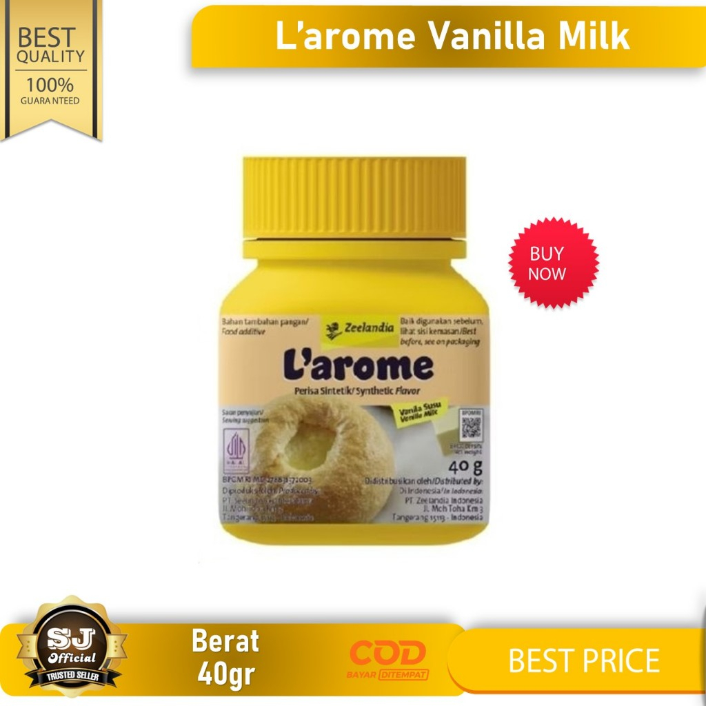 

L'arome Vanilla Milk Powder 40gr - ZEELANDIA Larome Vanilla Susu
