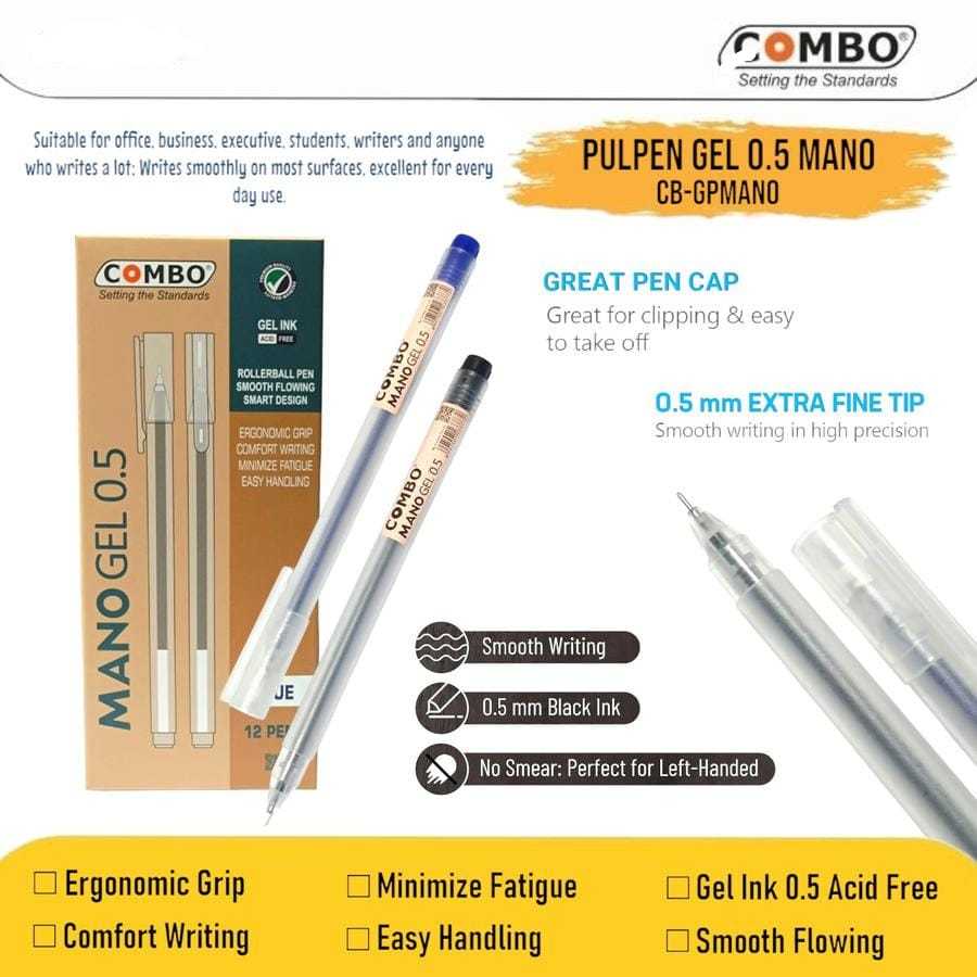 

Retractable Pen 0.5 MOMO / Pulpen Cetek 0.5mm / Pen Gel Hitam / Pulpen Gel Biru / Ink Gel Pen 0.5 MOMO