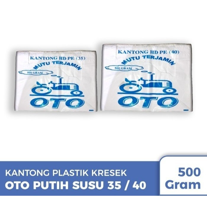 OTO KANTONG KRESEK PUTIH SUSU UKURAN 40/ PACK, BAHAN TEBAL & KUAT