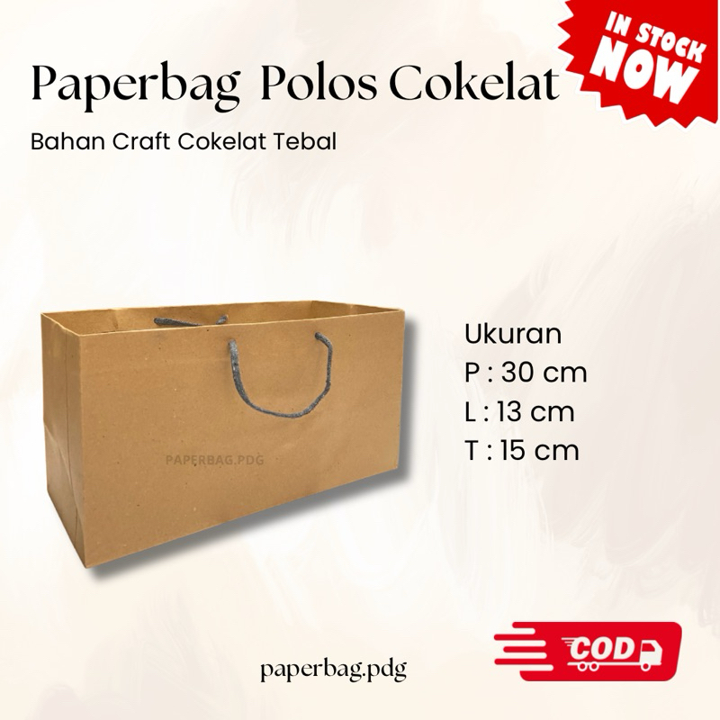 

Paperbag Cokelat Polos Panjang Uk. 30 x 13 x 15 cm | READY STOCK | Paperbag Produk | Paperbag Ulangtahun | Paperbag Toko | Souvenir Pernikahan | Paperbag Kue | Paperbag Kado | Paperbag Unik Murah | Paperbag Sumbar