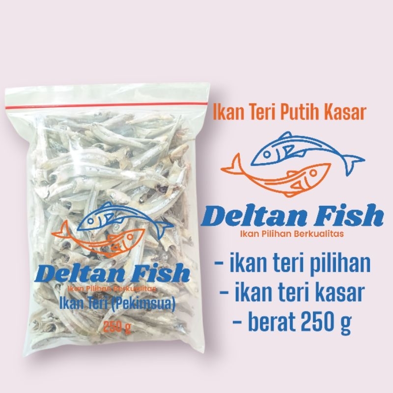 

Ikan teri ( putih kasar ) deltan fish ikanteri putih kasar ikan teri asin asli tanpa pengawet dan perwarna