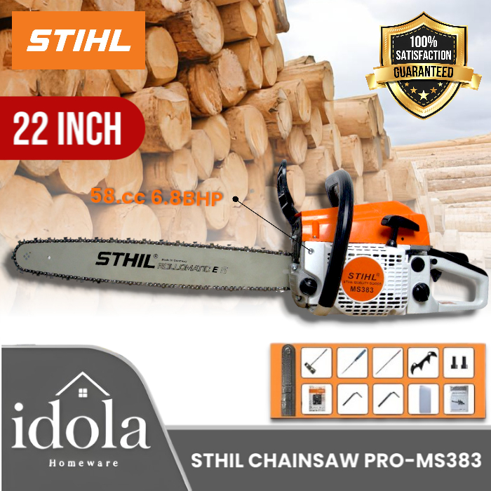 STIHL Gergaji Mesin Senso Chainsaw Mesin Potong Kayu 68CC  2Tak Mesin Gergaji 22 Inch Mini