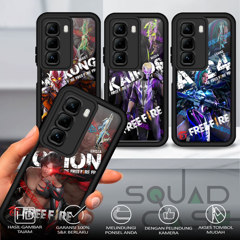 Case INFINIX HOT 50 4G Casing terbaru Squad Case Motif FF Case hp Case hanphone Case terbaru case te