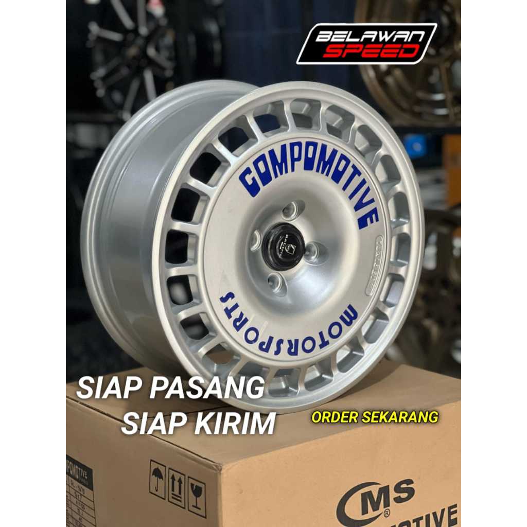 Velg Mobil Rally Compomotive Silver ring 16