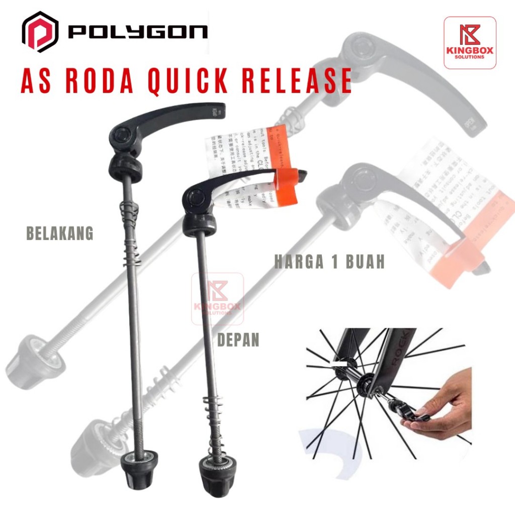 As Roda QR Quick Release Sepeda Polygon Depan Belakang