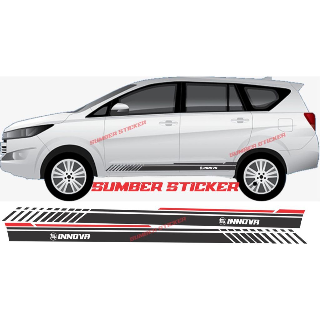 Sticker Variasi Toyota INNOVA Reborn Terbaru Sticker List Body INNOVA Reborn