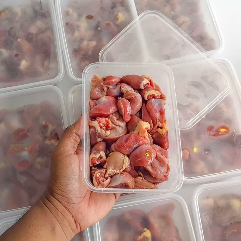 

Ampela Ayam Bersih dan Jantung Ayam Bersih 250 gram kemasan tepak