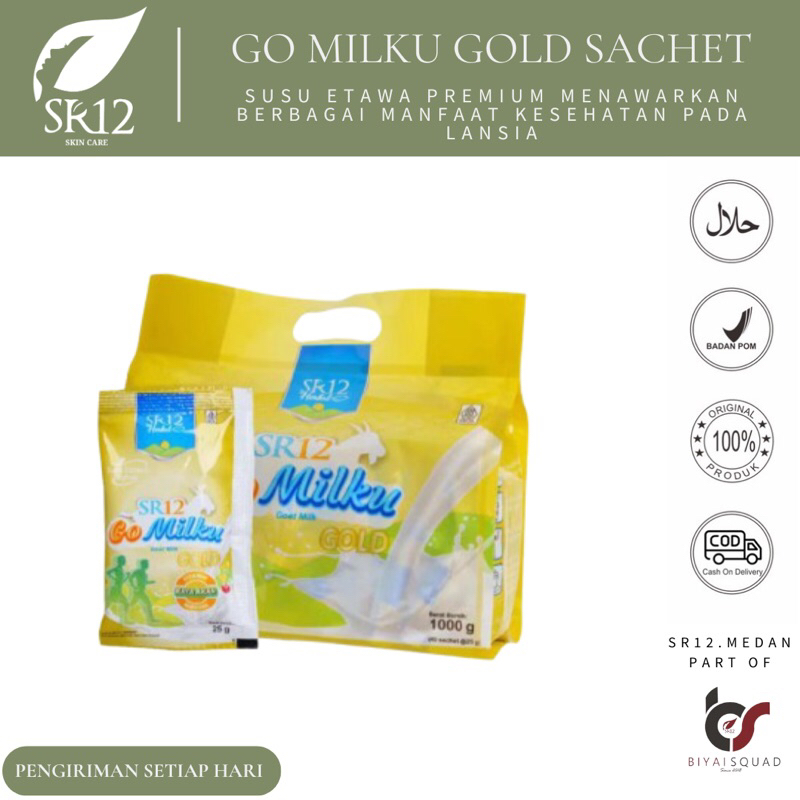 

GO MILKU GOLD SACHET SR12 / 100% ORIGINAL / SUSU KAMBING ETAWA PREMIUM / SUSU LANSIA