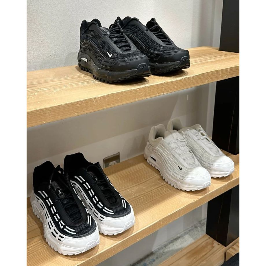 CDG x Nike Air Max TL 2.5 - Sepatu Couple Sport Premium - Warna Hitam & Putih - Fashion Streetwear S