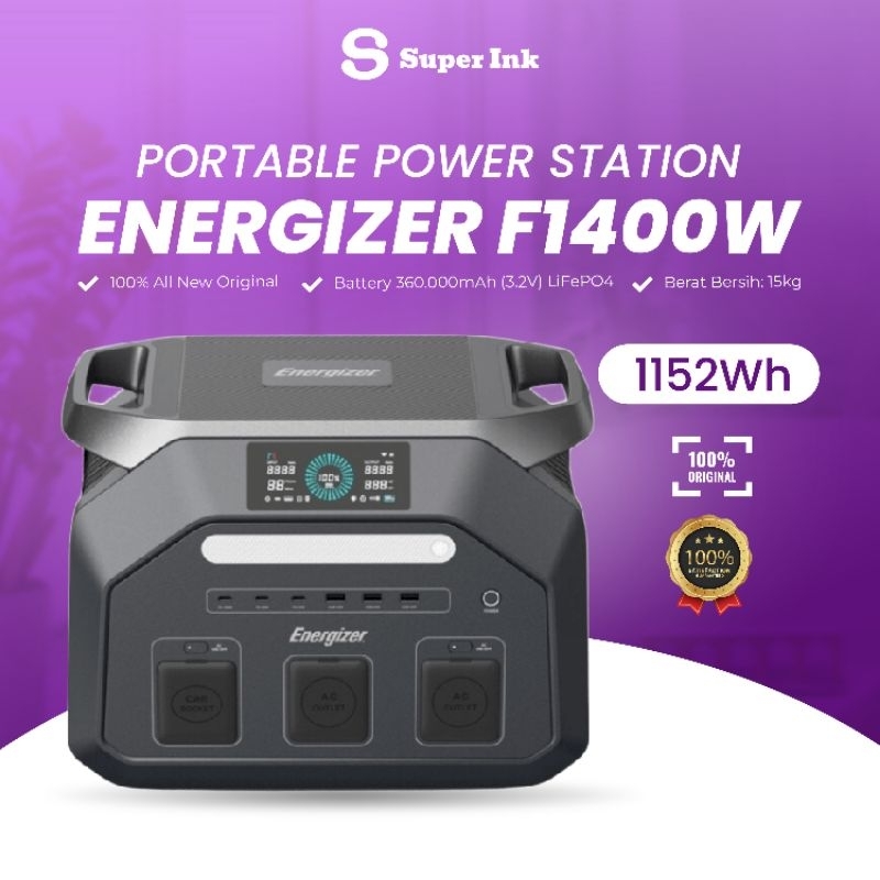 Energizer Portable Power Station F1400W Genset Portabel untuk Outdoor dan Camping