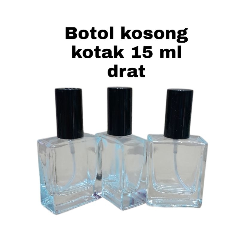 Botol Parfum Spray 15 Ml Kaca Tebal Botol Parfum Kosong 15ml Botol Parfum Kotak Mini Drat Putar 15ml