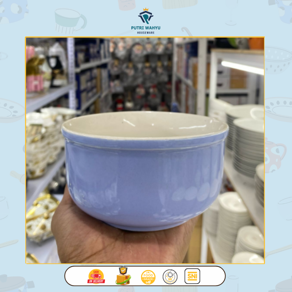 Mangkuk Warna pyramid Bahan Keramik