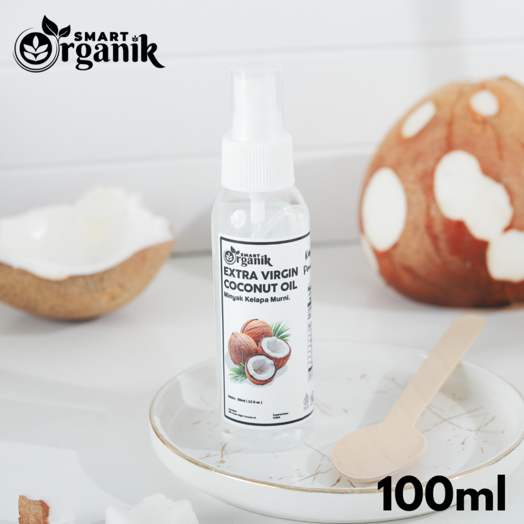 

SMART ORGANIK Extra Virgin Coconut Oil VCO 100ml Spray Minyak Kelapa Murni Asli Organik 100% Tanpa Pengawet