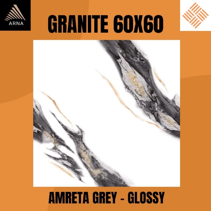GRANITE LANTAI 60X60 AMRETA GREY KW1 | GLOSSY | ARNA
