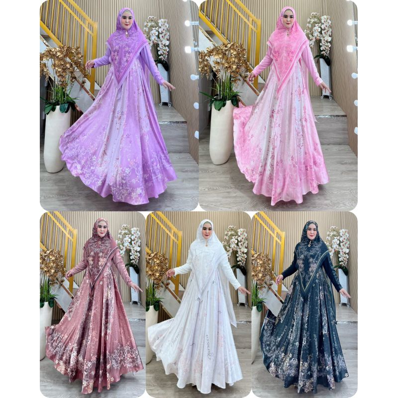 GAMIS  SYARI SERIESS ORIGINAL BRANDED BY CHARISA PREMIUM REALPICK 100% MEWAH