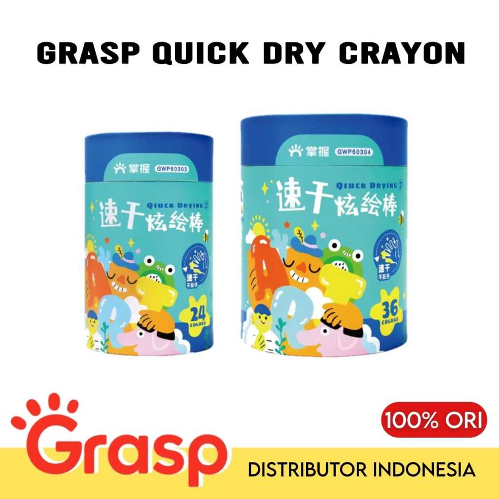 

GRASP Silky Crayon Tabung Quick Dry/ Crayon Gel Cepat Kering isi 24 36